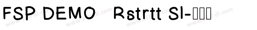 FSP DEMO   Rstrtt Sl字体转换